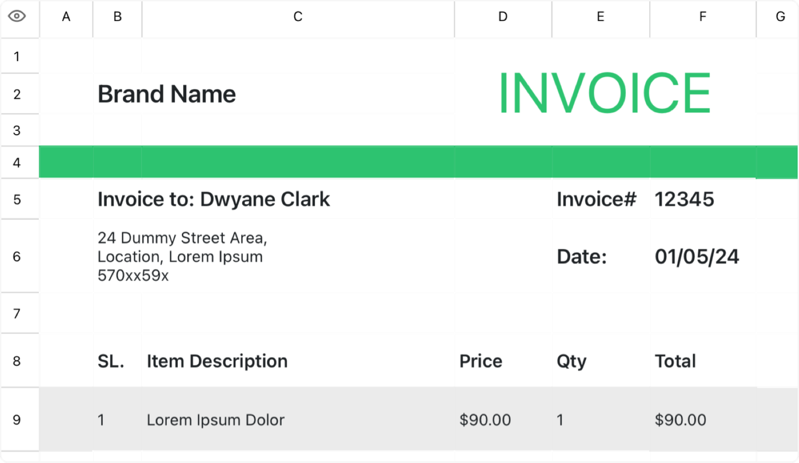 INVOICE 8